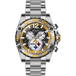 Nfl Pittsburgh Steelers Chronograph GMT Quartz Black Dial Mens Watch