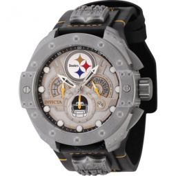 NFL Pittsburgh Steelers Chronograph GMT Quartz Gunmetal Dial Mens Watch