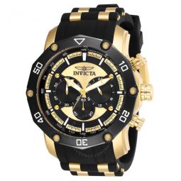 Pro Diver Chronograph Black and Yellow Gold Dial Mens Watch