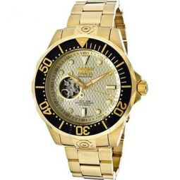 Pro Diver Champagne Dial 18kt Gold-plated Mens Watch