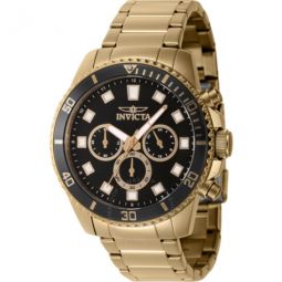 Pro Diver Chronograph GMT Quartz Black Dial Mens Watch