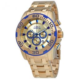 Pro Diver Chronograph Gold Dial Mens Watch