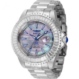 Pro Diver Date Automatic Crystal Silver Dial Mens Watch
