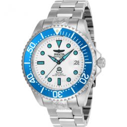 Pro Diver Date Automatic White Dial Mens Watch