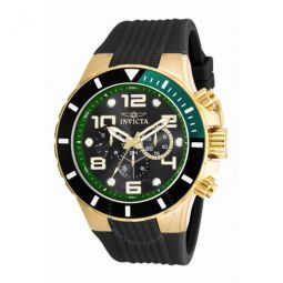 Pro Diver GMT Chronograph Black Dial Sprite Bezel Mens Watch