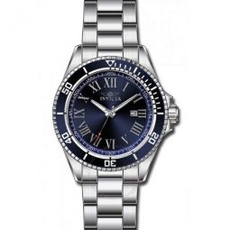 Pro Diver Navy Dial Stainless Steel Mens Watch