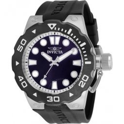 Pro Diver Quartz Blue Dial Black Silicone Mens Watch