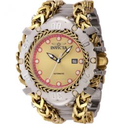 Reserve Venom Automatic Date Gold Dial Mens Watch
