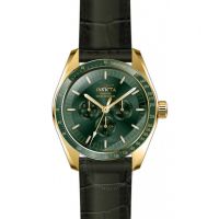 Specialty GMT Date Day Quartz Green Dial Mens Watch