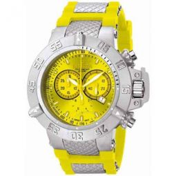 Subaqua Noma III Swiss Chronograph Yellow Dial Stainless Steel Mens Watch