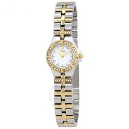 Wildflower White Dial Two-tone Ladies Watch