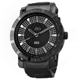 562 Diamond Black Dial Black Ion-plated Stainless Steel Mens Watch