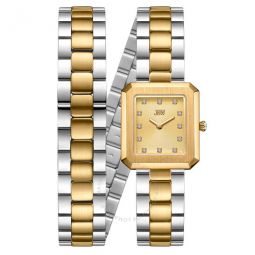 Arc Diamond Gold-tone Dial Ladies Watch