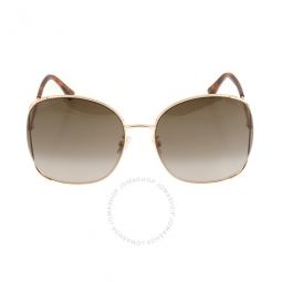 Brown Gradient Oversized Ladies Sunglasses