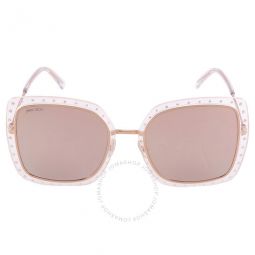 Brown Mirror Square Ladies Sunglasses