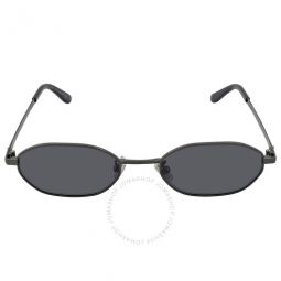 Dark Grey Oval Mens Sunglasses