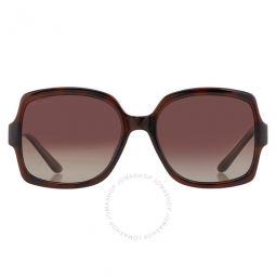 Polarized Brown Gradient Square Ladies Sunglasses