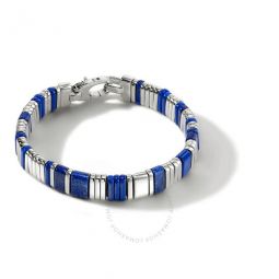Colorblock Bracelet, Silver, Gemstones Size Medium -