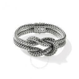 Love Knot Bracelet, Sterling Silver, 6.5MM Size Medium-