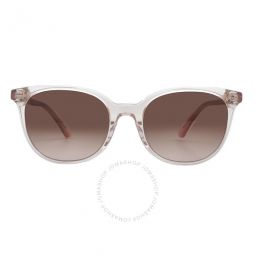 Brown Pink Gradient Oval Ladies Sunglasses