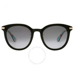 Dark Grey Gradient Oval Ladies Sunglasses