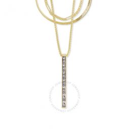 Jack 14K Gold Plated Brass and White Crystal Necklace