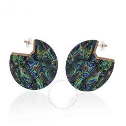 Kai 14K Gold Plated and Abalone Shell Hoop Earrings