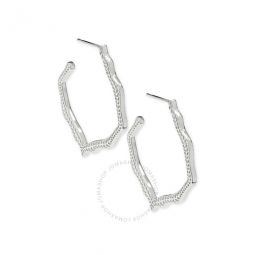 Miku Bright Silver Plated Brass Earrings
