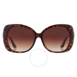 Gradient Brown Oversized Ladies Sunglasses