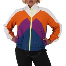Ladies Colorblock Sport Tracksuit Nylon Jacket, Size Small