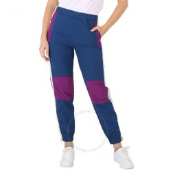 Ladies Colorblock Sport Tracksuit Nylon Trousers, Brand Size 38 (US Size 6)