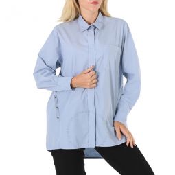 Ladies Glacier Long Knotted Cotton Poplin Shirt, Brand Size 34