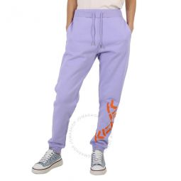 Ladies Lavender Sport Big X Jogging Trousers, Size Small