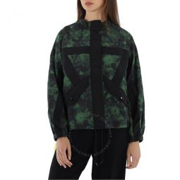 Ladies Patterned Zip-up Jacket, Size Medium