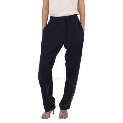 Midnight Blue Straight-Leg Cropped Track Pants, Brand Size 40 (US Size 8)