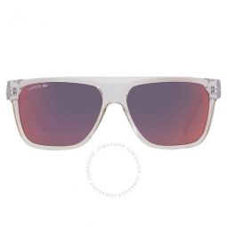 Red Mirror Square Mens Sunglasses