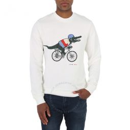 X Netflix Cotton Fleece Crocodile Print Sweatshirt, Brand Size 3 (Small)