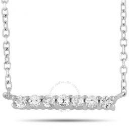 14K White Gold 0.10 ct Diamond Pendant Necklace