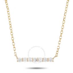 14K Yellow Gold 0.10ct Diamond Bar Necklace