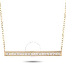 14K Yellow Gold 0.10ct Diamond Pendant Necklace