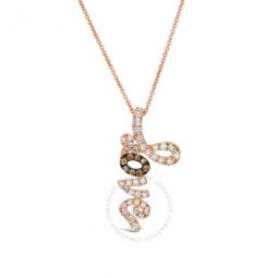 Ladies Love Necklaces set in 14K Strawberry Gold