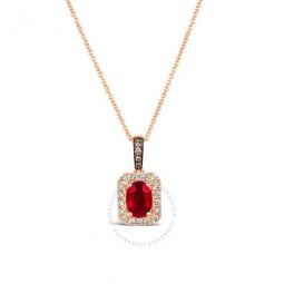 Ladies Passion Ruby Necklaces set in 14K Strawberry Gold