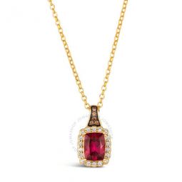 Ladies Raspberry Rhodolite Necklaces set in 14K Honey Gold