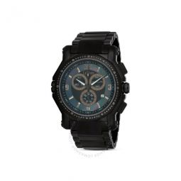 Time Chronograph Quartz Diamond Black Dial Unisex Watch