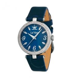 Time Quartz Diamond Blue Dial Ladies Watch