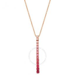 Ladies Strawberry Ombre Necklaces set in 14K Strawberry Gold