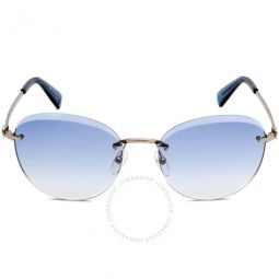 Gradient Blue Oval Ladies Sunglasses