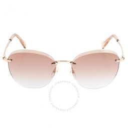 Gradient Light Brown Oval Ladies Sunglasses