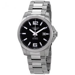 Conquest Black Dial Automatic Mens 41mm Watch