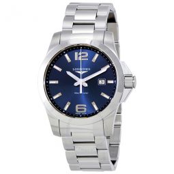 Conquest Blue Dial Stainless Steel Mens 43mm Watch